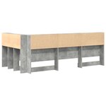 vidaXL Tête de lit de rangement Gris béton 100 cm Bois d'ingénierie