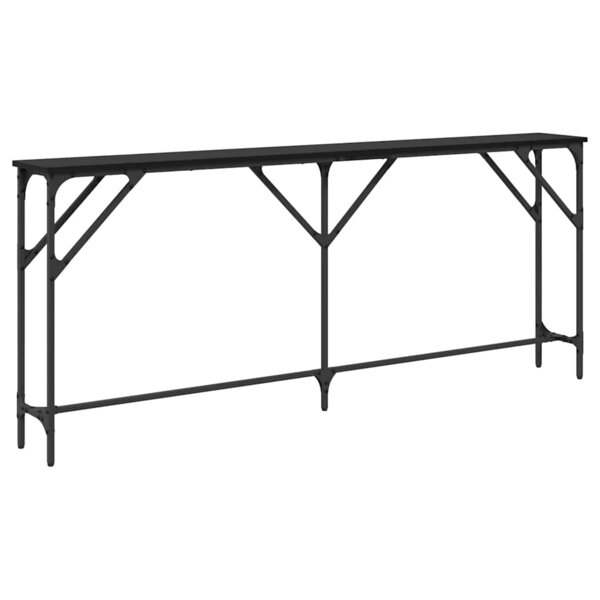 vidaXL Table Console Chêne Noir 180x23x75 cm Bois Ingénierie