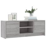 vidaXL Meuble TV sonoma gris 102x30x37 5 cm bois d'ingénierie