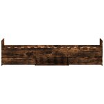 vidaXL Cadre de lit tête de lit et pied de lit chêne fumé 100x200 cm