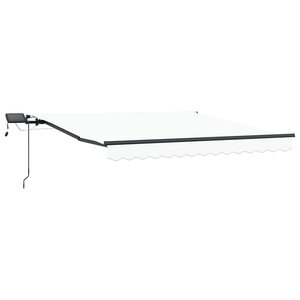 vidaXL Auvent Rétractable Blanc 300 x 250 cm tissu