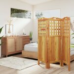 vidaXL Cloison de séparation 3 panneaux 121 5x2x115 cm Bois d'acacia