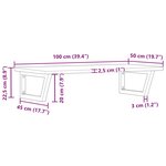 vidaXL Étagère de vasque murale acier et bois de chêne massif