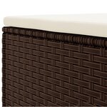 vidaXL Salon de jardin avec coussins 7 Pièces marron résine tressée