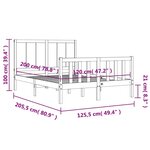 vidaXL Cadre de lit sans matelas 120x200 cm bois de pin massif
