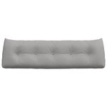 vidaXL Coussin de Dos Gris nuage 160 x 24 x 50 cm tissu