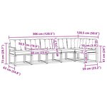 vidaXL Ensemble de canapés d'extérieur 6 pc Blanc et crème