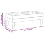 vidaXL Banc Vert Clair 113x57x39 cm en Velours