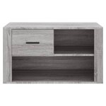 vidaXL Armoire à chaussures Sonoma gris 80x35x45 cm Bois d'ingénierie