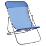 vidaXL Chaises plage pliantes lot de 2 textilène acier enduit poudre