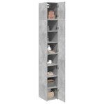 vidaXL Armoire de rangement mince gris béton 30x42 5x225 cm