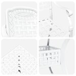 Ensemble de jardin 5 pièces vidaXL en alu blanc