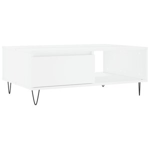 vidaXL Table basse blanc 90x60x35 cm bois d'ingénierie