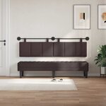 vidaXL Tête de lit suspendue Marron foncé Tissu