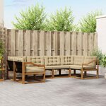 vidaXL Ensemble de canapés d'extérieur 6 pc Naturel et Beige