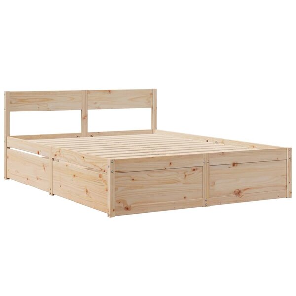 vidaXL Cadre de lit sans matelas 160x200 cm bois massif de pin