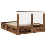 vidaXL Cadre de lit Bois ancien 150 x 200 cm Pin massif
