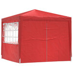 vidaXL Tente de fête 250 x 250 x 240 cm Rouge PE et acier