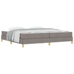 vidaXL Lit à ressorts avec matelas Taupe 200 x 200 cm tissu