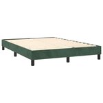 vidaXL Sommier à lattes de lit matelas et LED Vert foncé 140x200 cm