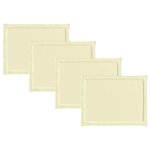 vidaXL Coussins de siège 4 Pièces Crème 47 x 36 x 2 cm Polyester
