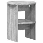 vidaXL Meuble d'appoint Gris Sonoma Ø40 x 50 cm Bois d’ingénierie