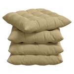 vidaXL Coussins de siège 4 pc Tissu en velours côtelé Vert gris