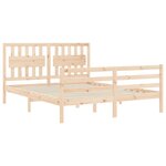 vidaXL Cadre de lit sans matelas bois massif