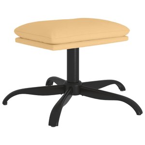 vidaXL Repose-pied Crème 60x60x36 cm Tissu microfibre