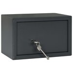 vidaXL Coffre-fort avec serrure à clé gris foncé 20x31x20 cm en acier