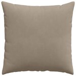 vidaXL Coussins de canapé 2 Pièces Taupe 60 x 60 cm tissu