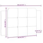 vidaXL Coussin de tête de lit Zadar marron 80 cm similicuir