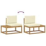 vidaXL Ensemble de canapés d'extérieur 5 Pièce Blanc et crème