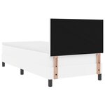 vidaXL Lit à ressort avec matelas - blanc 100 x 200 cm en simili cuir.