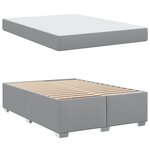 vidaXL Cadre de lit avec matelas Gris clair 140 x 200 cm tissu