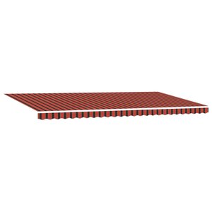 vidaXL Auvent Rétractable orange et marron 600 ×350 cm tissu