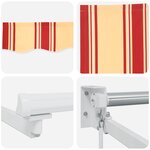 vidaXL Store rétractable manuel avec LEDs Multicolore 3 5 x 2 5 m
