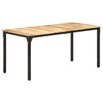 vidaXL Table de salle à manger 160x80x76 cm Bois de manguier brut