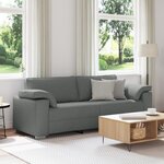 Canapé 3 places vidaXL Grise foncé 178 cm Tissu