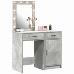 vidaXL Table de Toilette 2 Pièces Gris 50 x 41 x 135 cm Bois d'ingénierie