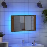 vidaXL Armoire Miroir de Salle de Bain Chêne artisanal 80 x 12 x 45 cm