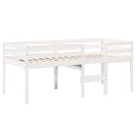 vidaXL Lit haut avec toit blanc 90x200 cm bois de pin massif
