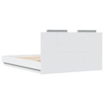 vidaXL Cadre de lit sans matelas blanc 150x200 cm