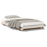 vidaXL Cadre de lit surélevé Marron 90 x 190 cm Bois massif en pin