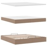 VidaXL Cadre de lit ottoman et matelas cappuccino 200x200cm similicuir