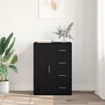 vidaXL Buffet avec tiroir Chêne noir 59 x 39 x 80 cm Bois d'ingénierie