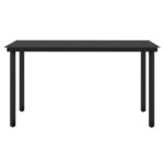 vidaXL Ensemble à manger de jardin avec coussins 5 Pièces Noir