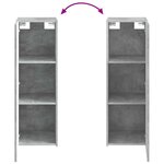 vidaXL Cabinet de Salle de Bain Mural Gris béton 33 x 34 5 x 60 cm