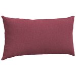 vidaXL Coussins de canapé 2 Pièces Bordeaux 80 x 40 cm tissu