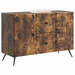 vidaXL Buffet Chêne fumé 89 x 34 5 x 60 cm Bois d'ingénierie